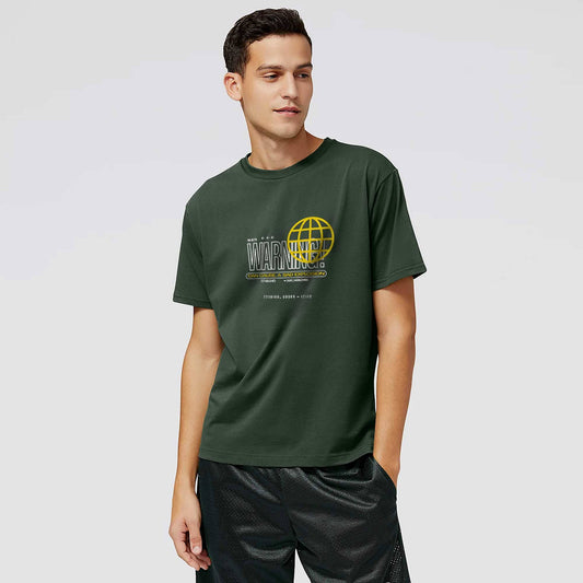 Polo Republica Men's Warning Cause Printed Crew Neck Tee Shirt Men's Tee Shirt Polo Republica Dark Olive S