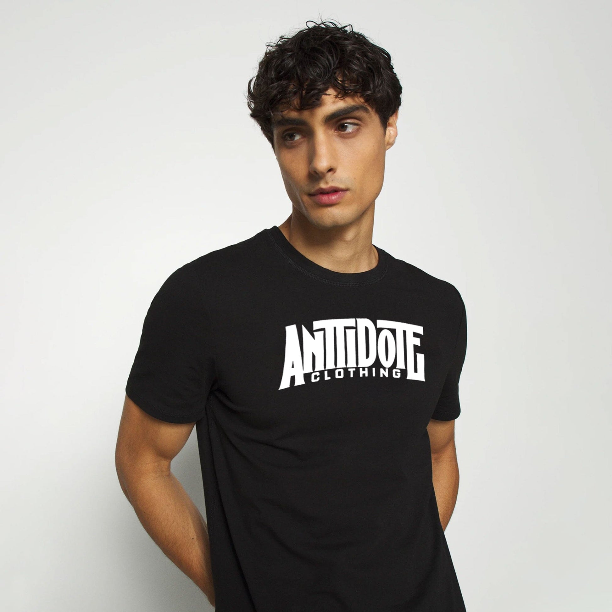 Polo Republica Men's Antidote Printed Crew Neck Tee Shirt Men's Tee Shirt Polo Republica Black S