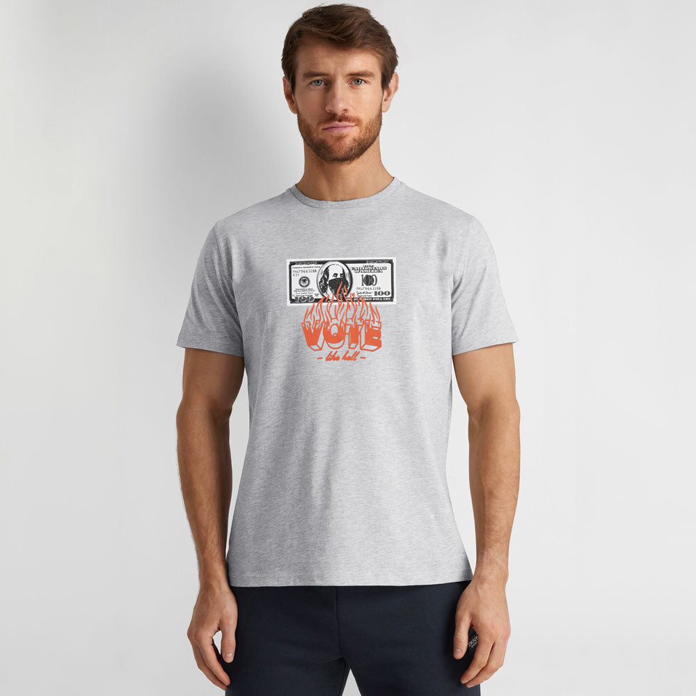 Polo Republica Men's Vote Like Hell Printed Crew Neck Tee Shirt Men's Tee Shirt Polo Republica