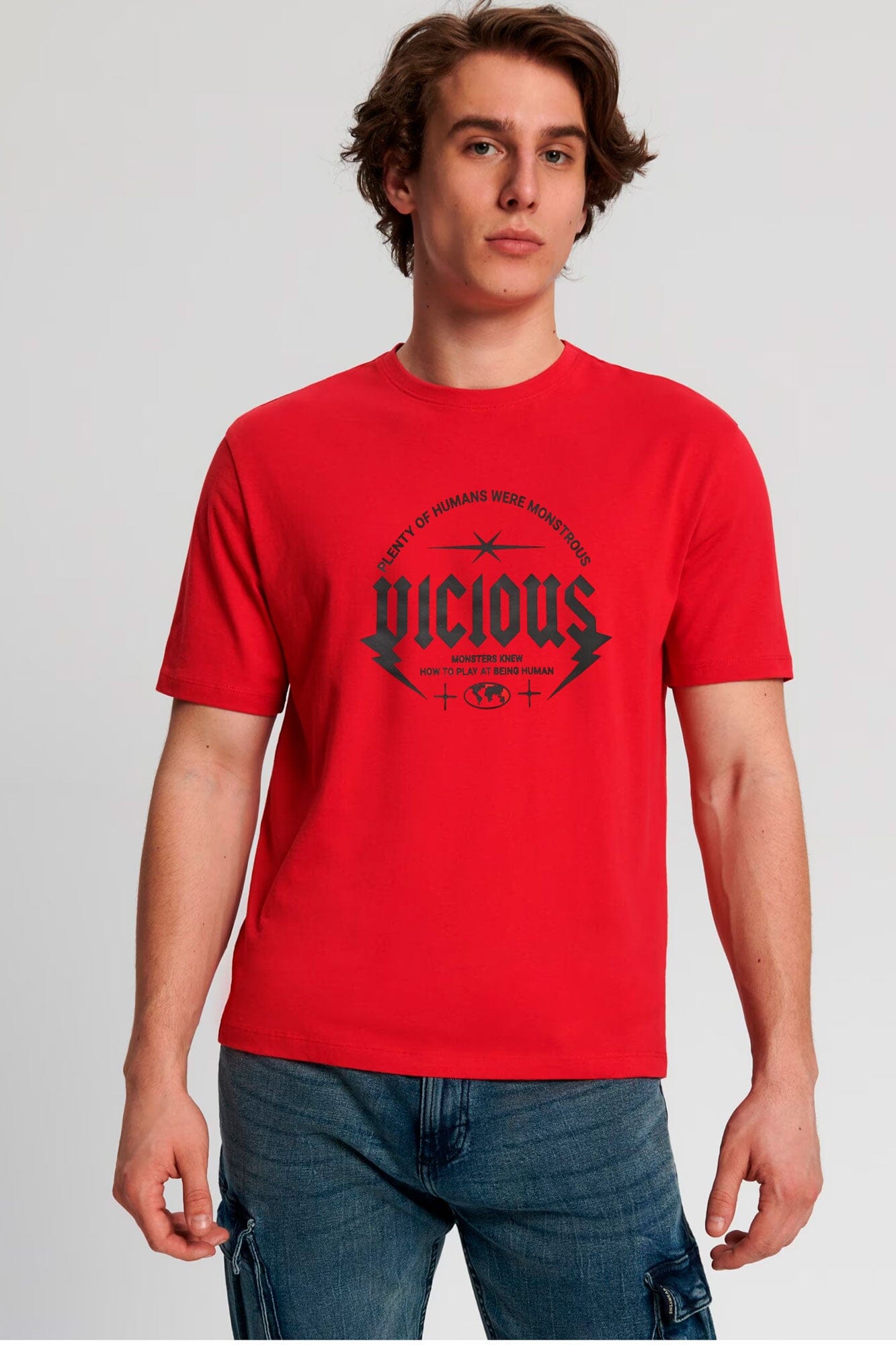 Polo Republica Men's Vicious Printed Crew Neck Tee Shirt Men's Tee Shirt Polo Republica