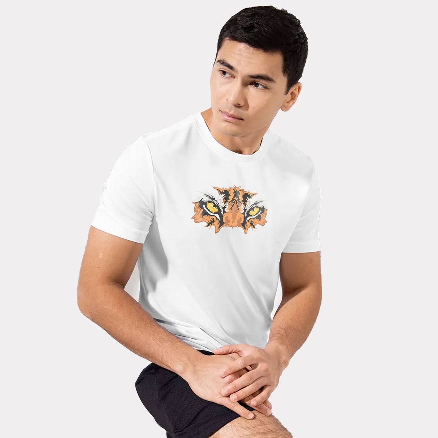 Polo Republica Men's Tiger Printed Crew Neck Tee Shirt