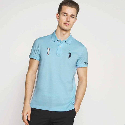 Polo Republica Men's Signature Pony & 1 Embroidered Short Sleeve Polo Shirt Men's Polo Shirt Polo Republica