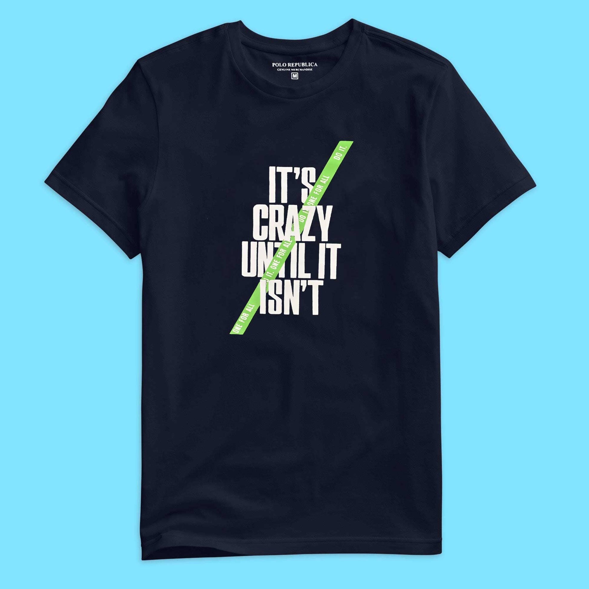 Polo Republica Men's It's Crazy Printed Short Sleeve Tee Shirt Men's Tee Shirt Polo Republica