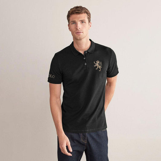 Polo Republica Men's Lion & Polo Embroidered Short Sleeve Polo Shirt Men's Polo Shirt Polo Republica