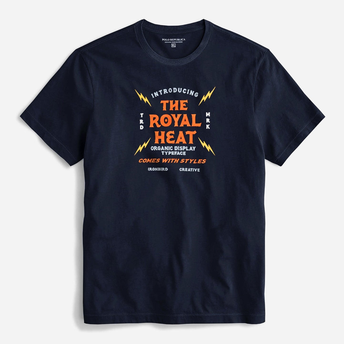 Polo Republica Men's The Royal Heat Printed Crew Neck Tee Shirt Men's Tee Shirt Polo Republica