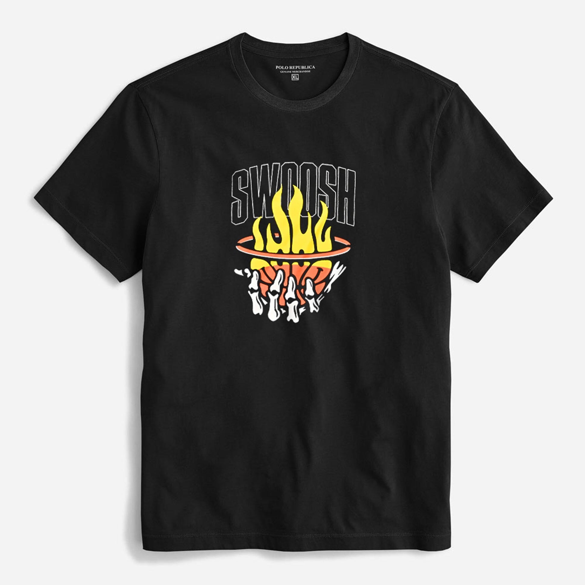 Polo Republica Men's Swoosh Printed Crew Neck Tee Shirt Men's Tee Shirt Polo Republica