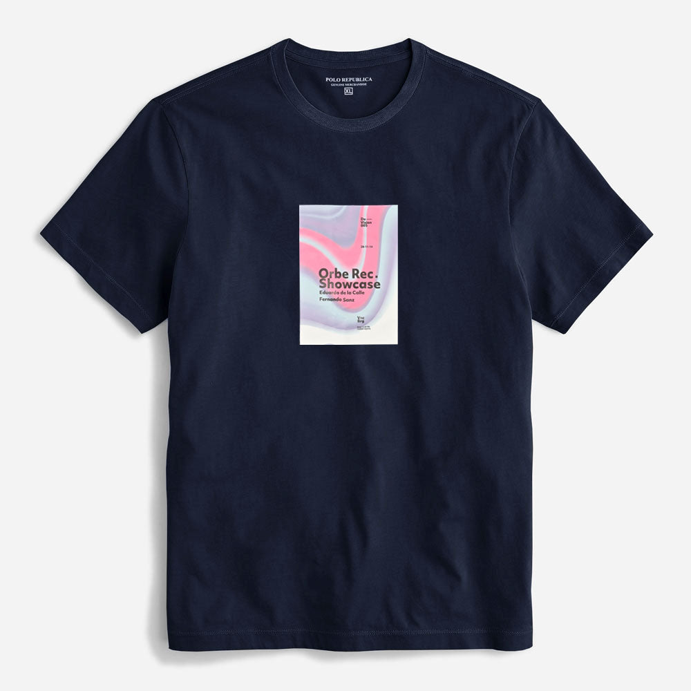 Polo Republica Men's Orbe Rec Printed Crew Neck Tee Shirt Men's Tee Shirt Polo Republica Light Navy S