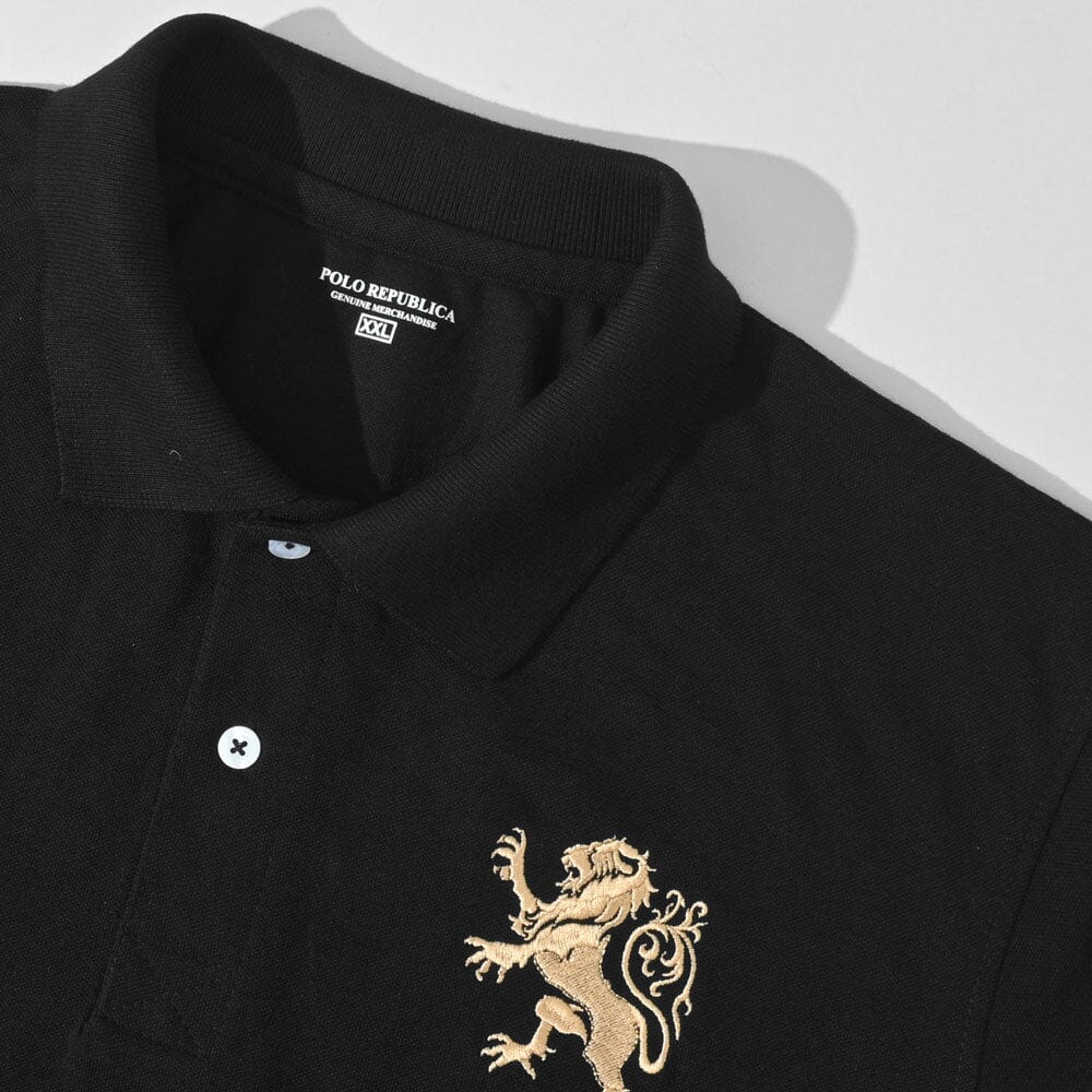 Polo Republica Men's Lion & Polo Embroidered Short Sleeve Polo Shirt Men's Polo Shirt Polo Republica
