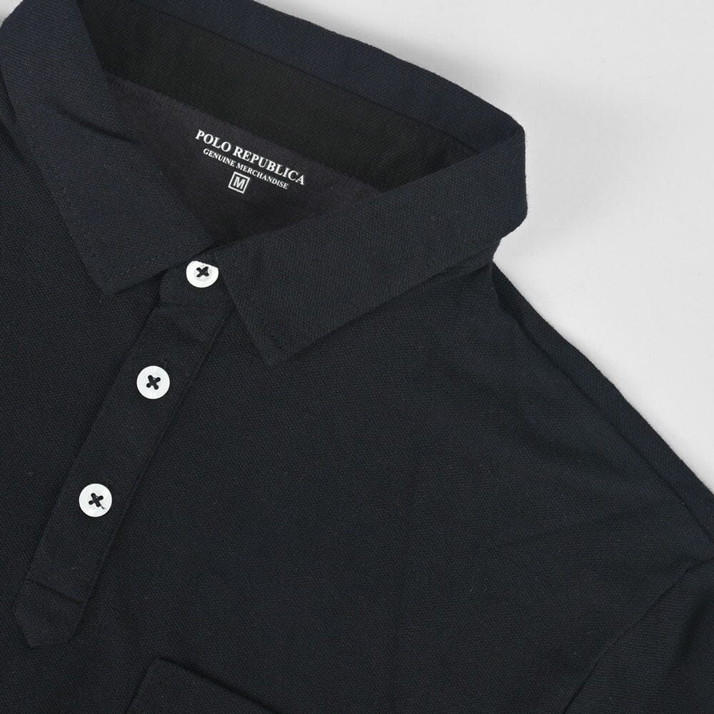 Polo Republica Men's Italy Flag & 8 Embroidered Pique Pocket Polo Shirt Men's Polo Shirt Polo Republica