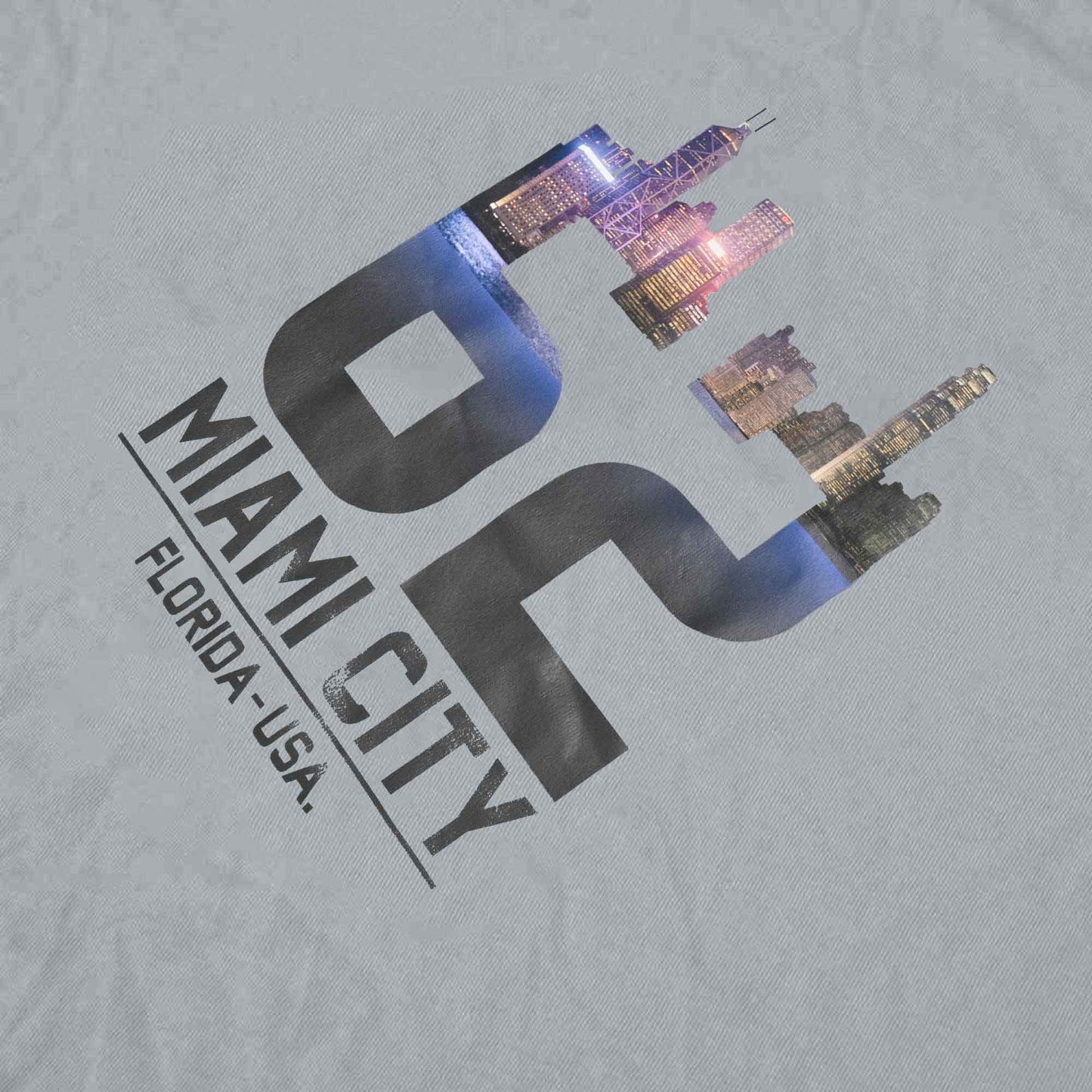 Polo Republica Men's 62 Miami City Printed Crew Neck Tee Shirt