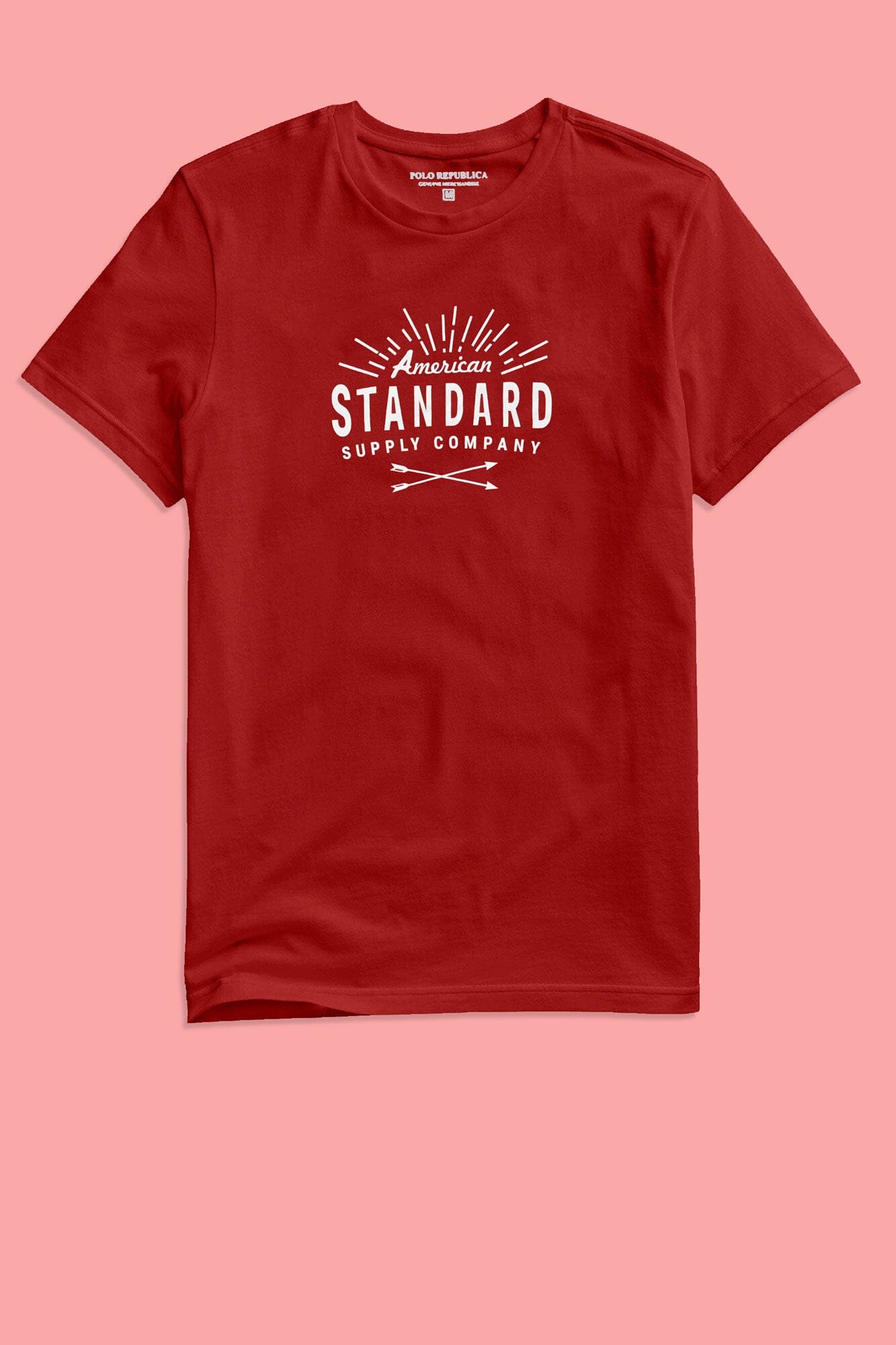 Polo Republica Men's American Standard Printed Crew Neck Tee Shirt Men's Tee Shirt Polo Republica