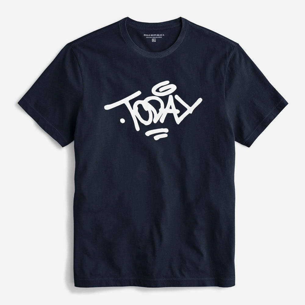 Polo Republica Men's Today Printed Crew Neck Tee Shirt Men's Tee Shirt Polo Republica Light Navy S