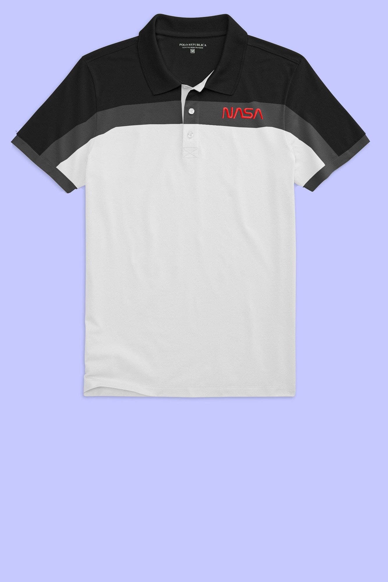 Polo Republica Men's Nasa Embroidered Panels Style Polo Shirt Men's Polo Shirt Polo Republica