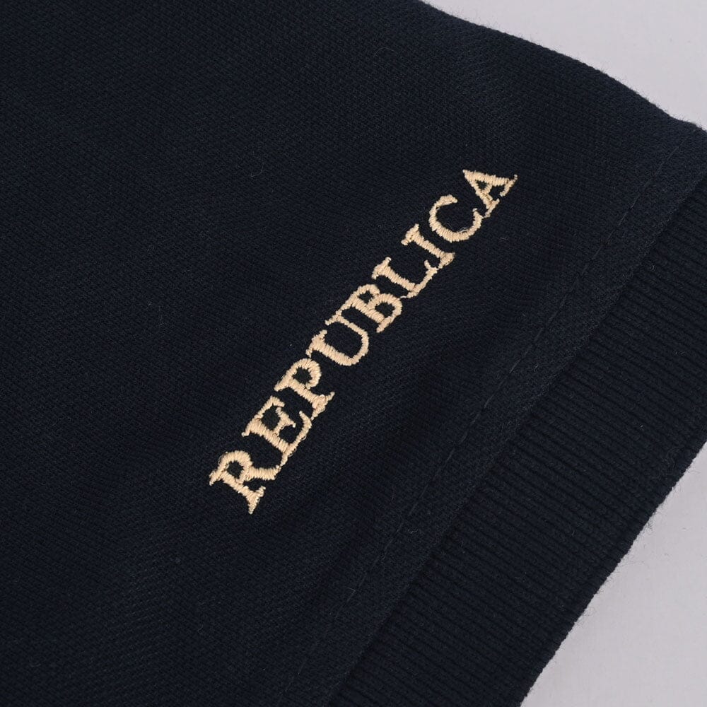 Polo Republica Men's Double Pony & Polo 01 Embroidered Short Sleeve Polo Shirt Men's Polo Shirt Polo Republica