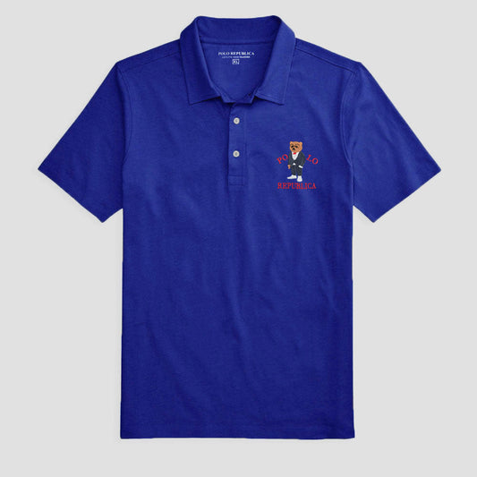 Polo Republica Men's Bear Republica Embroidered Pique Polo Shirt Men's Polo Shirt Polo Republica Royal S