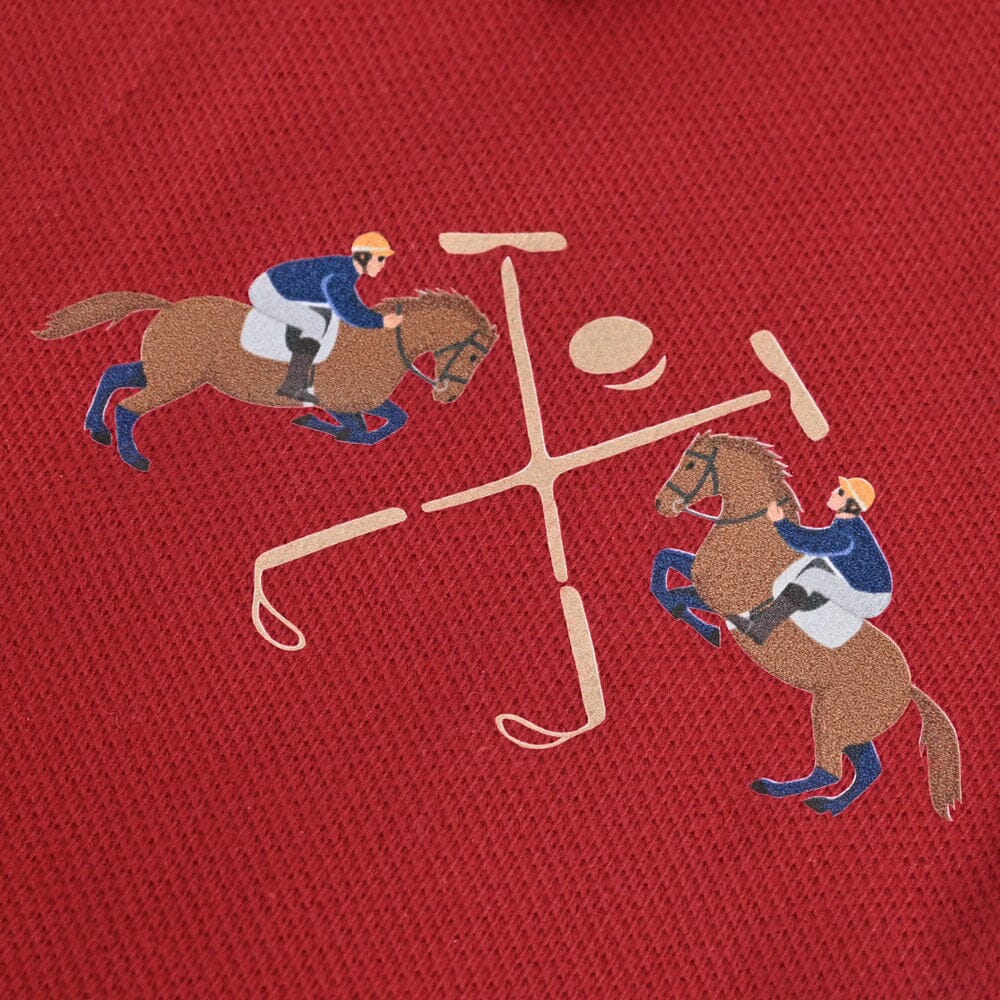 Polo Republica Double Pony Printed Design Short Sleeve Baby Romper Romper Polo Republica