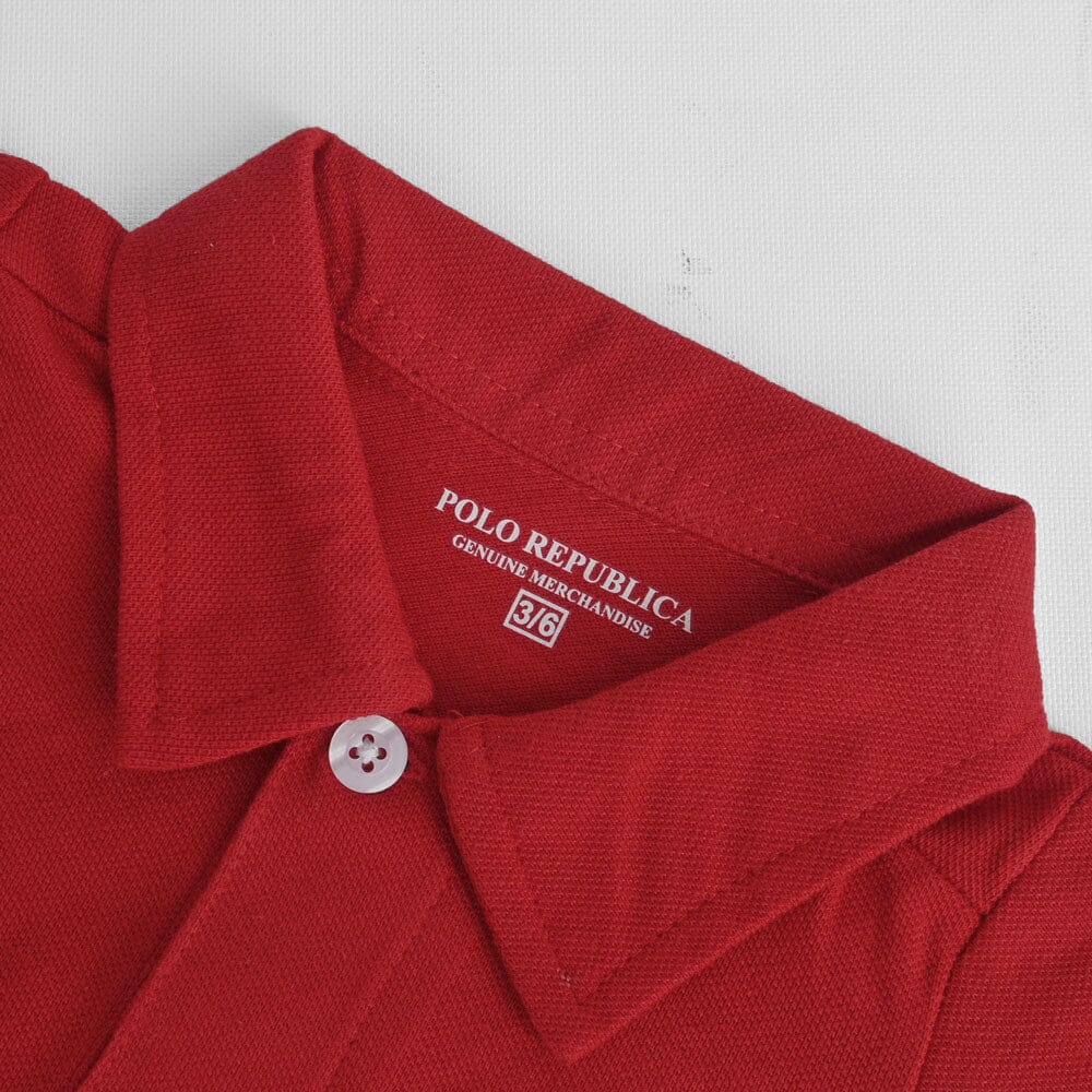 Polo Republica Double Pony Printed Design Short Sleeve Baby Romper Romper Polo Republica