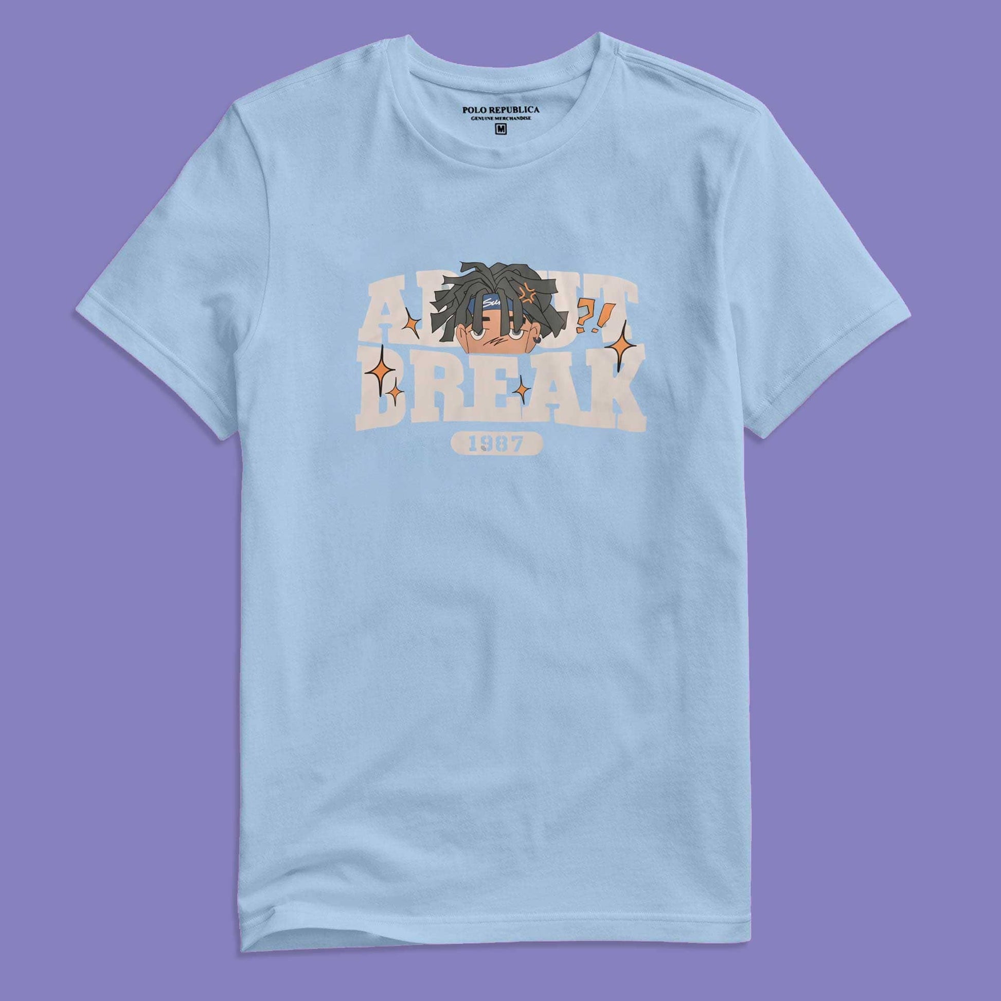 Polo Republica Men's About Break Printed Crew Neck Tee Shirt Men's Tee Shirt Polo Republica