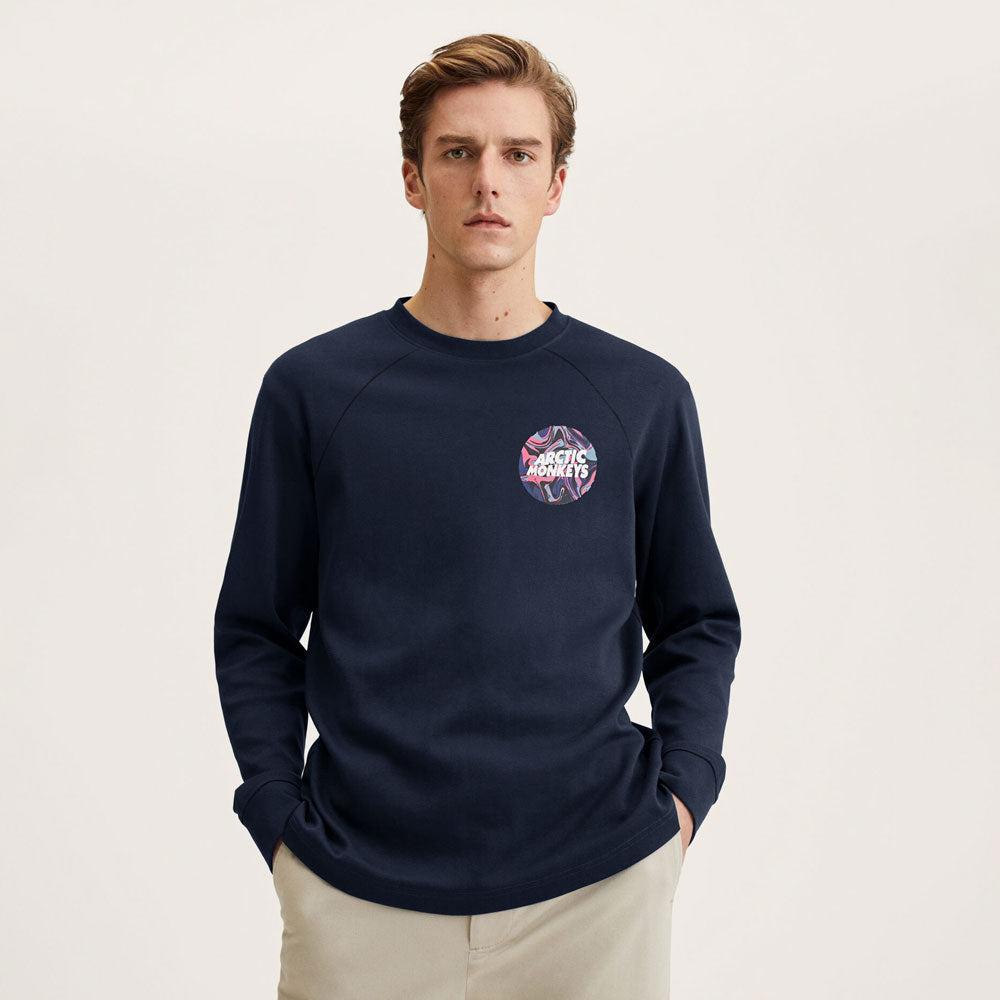 Polo Republica Men's Arctic Monkeys Printed Raglan Sleeve Tee Shirt Men's Tee Shirt Polo Republica