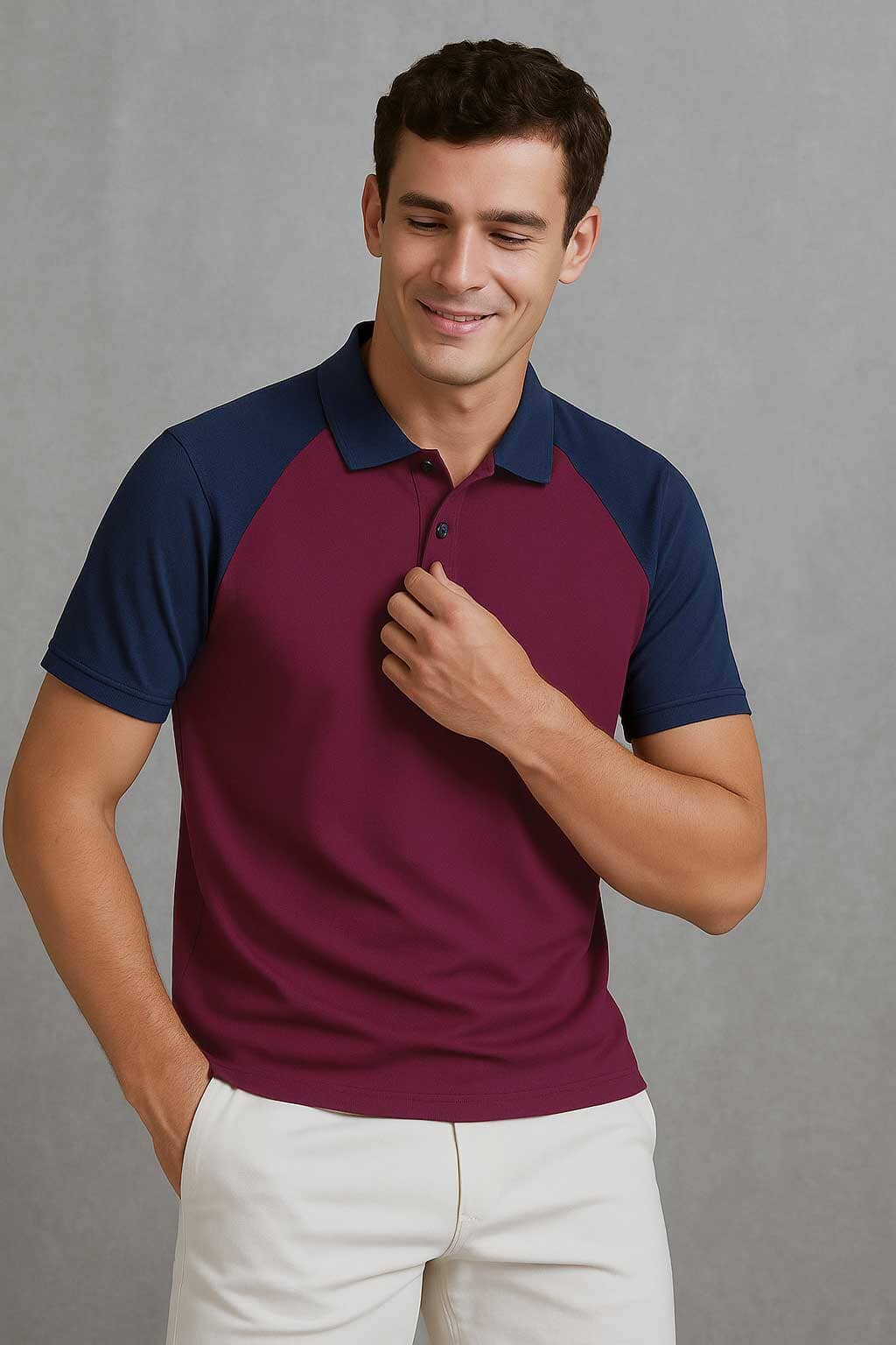 Burgundy & Navy