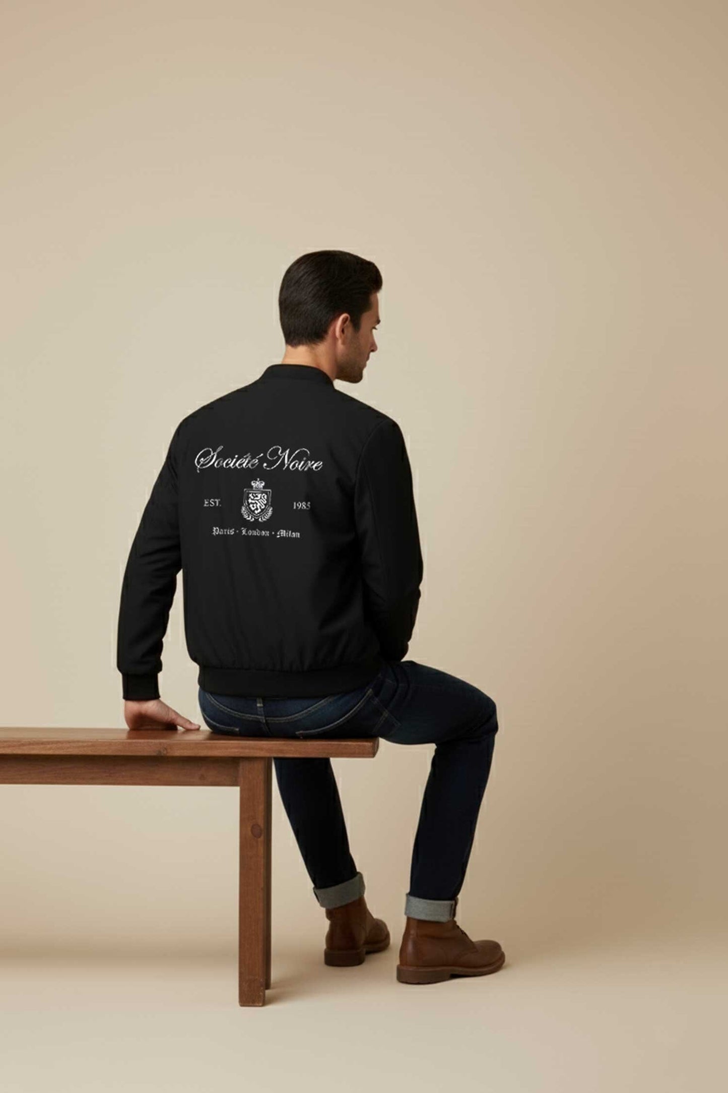 USQUARED Men's Societe Noire Bomber Jacket