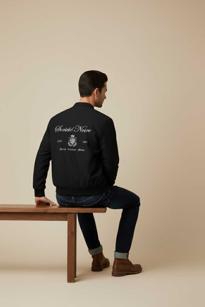 USQUARED Men's Societe Noire Bomber Jacket