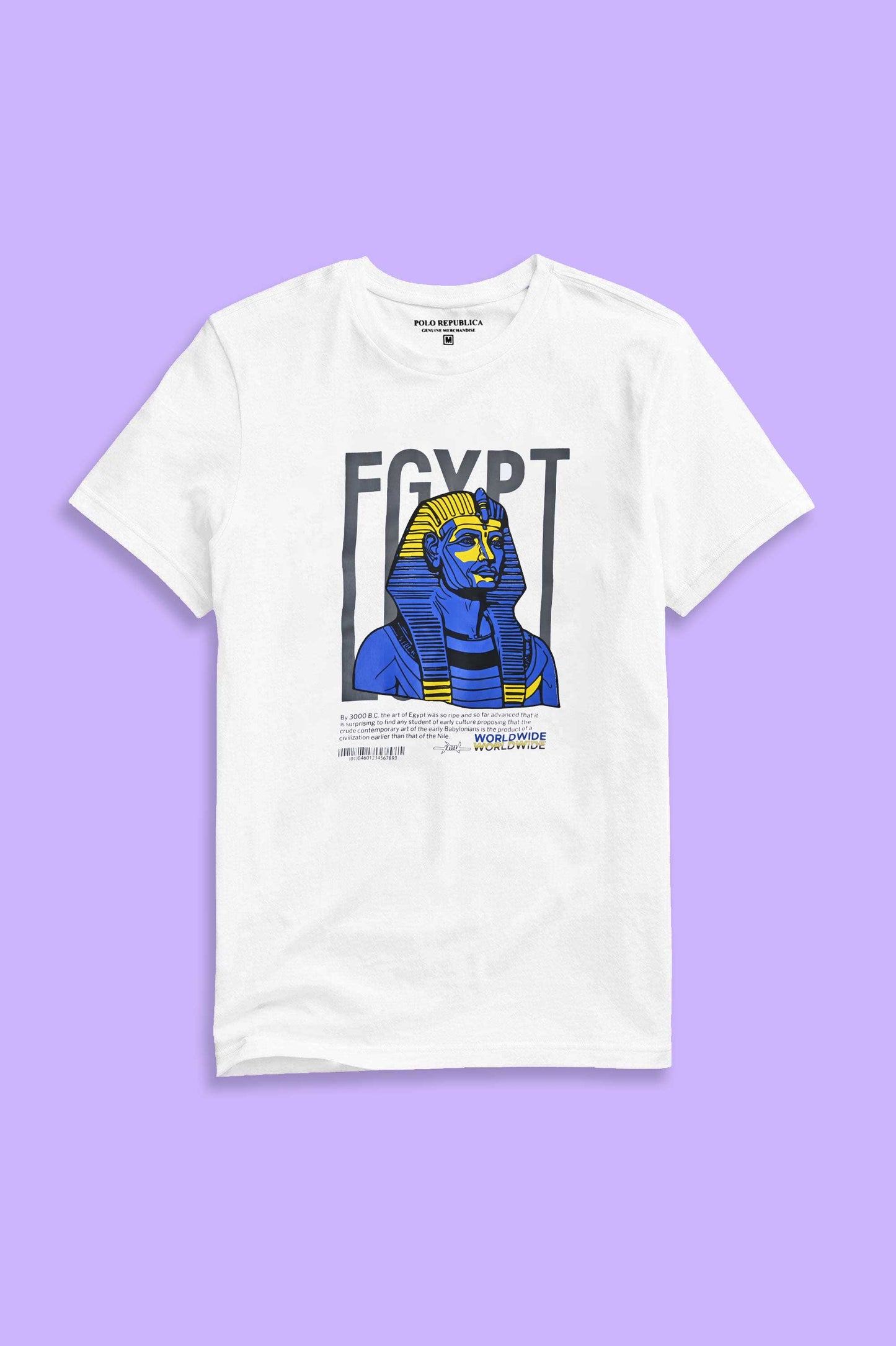 Polo Republica Men's Egypt Printed Crew Neck Tee Shirt