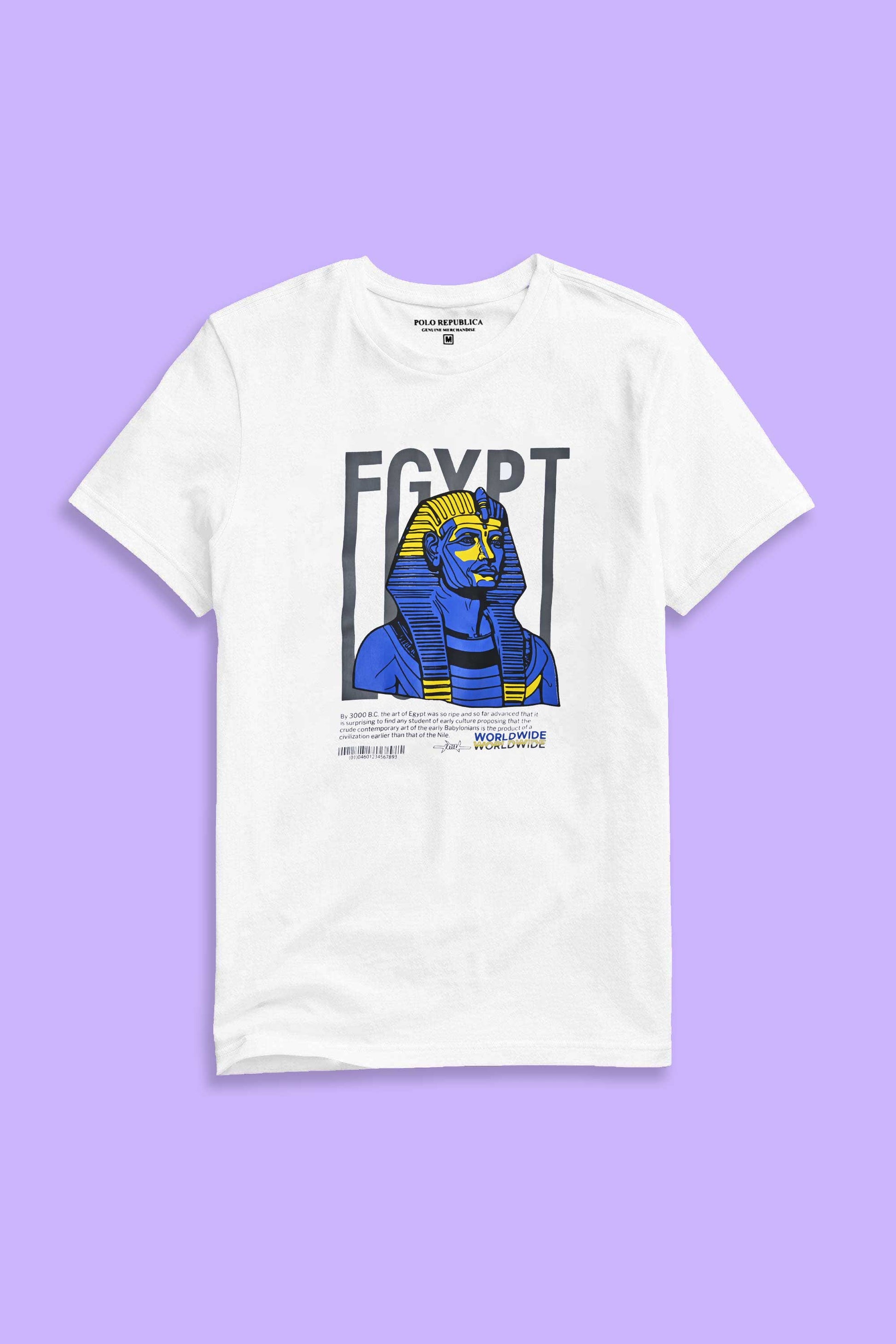 Polo Republica Men's Egypt Printed Crew Neck Tee Shirt
