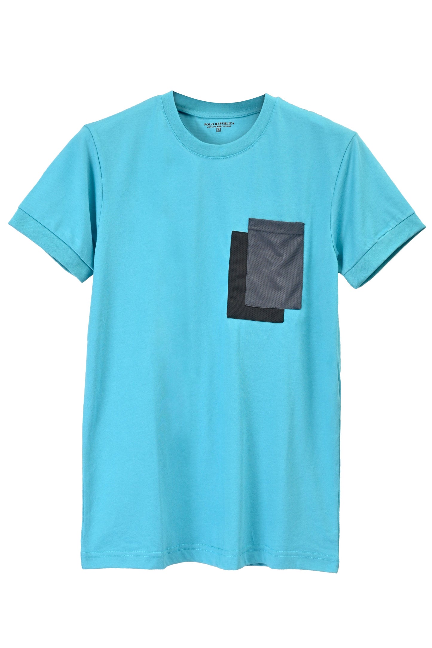 Polo Republica Men's Contrast Pocket Crew Neck Tee Shirt