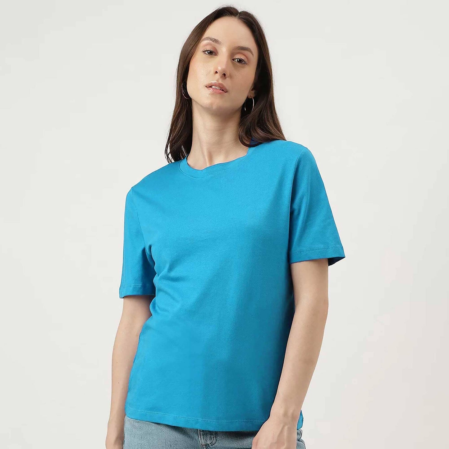 East West By Polo Republica Women's Short Sleeve Tee Shirt Women's Tee Shirt East West Aqua Blue XS 