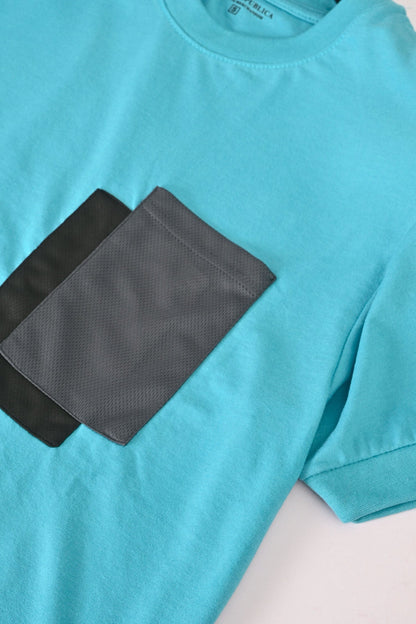 Polo Republica Men's Contrast Pocket Crew Neck Tee Shirt