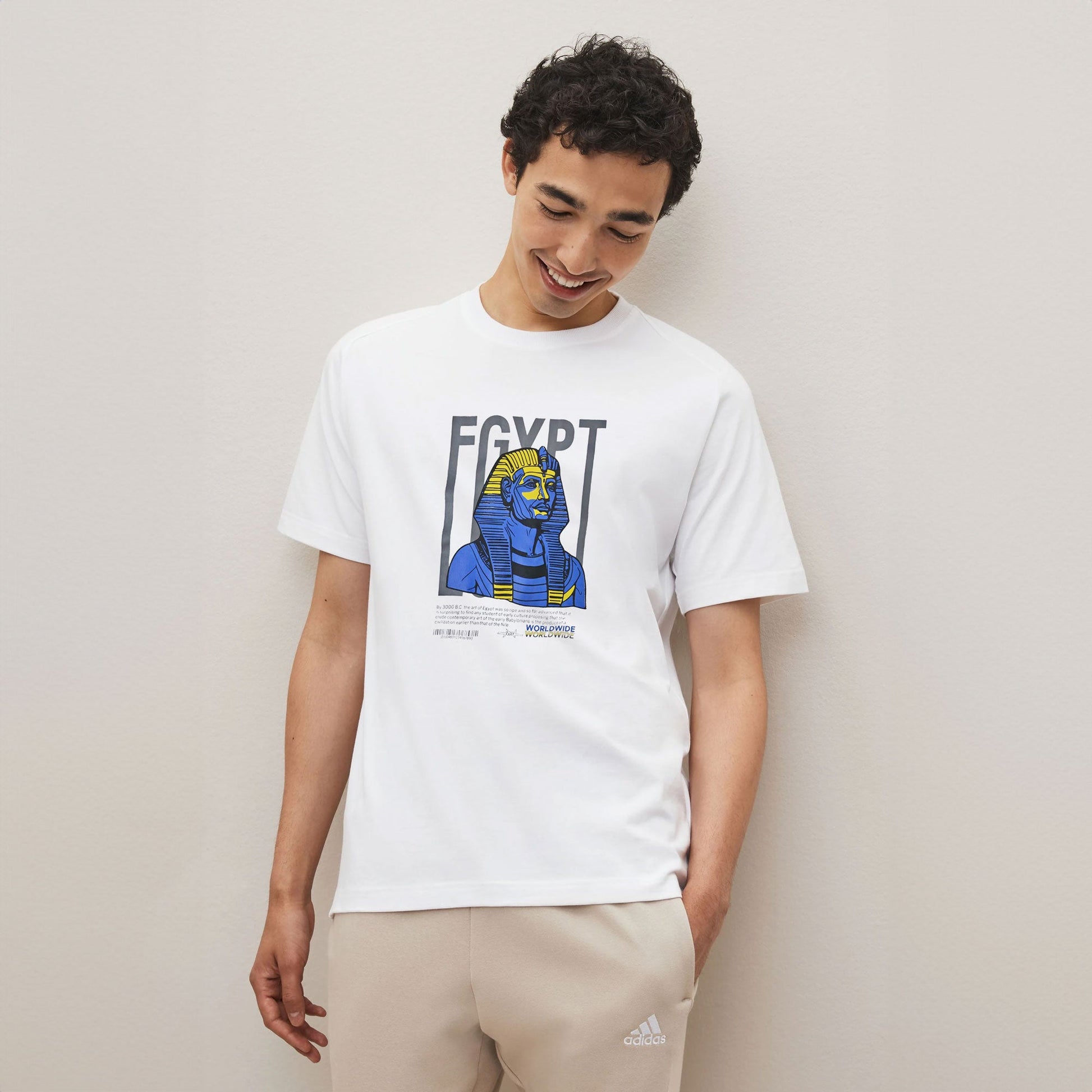 Polo Republica Men's Egypt Printed Crew Neck Tee Shirt