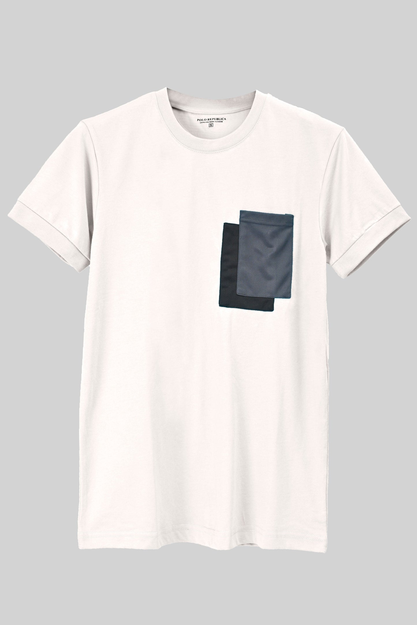 Polo Republica Men's Contrast Pocket Crew Neck Tee Shirt