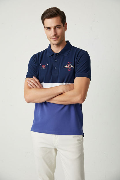 Polo Republica Men's Contrast Mallets Polo Shirt