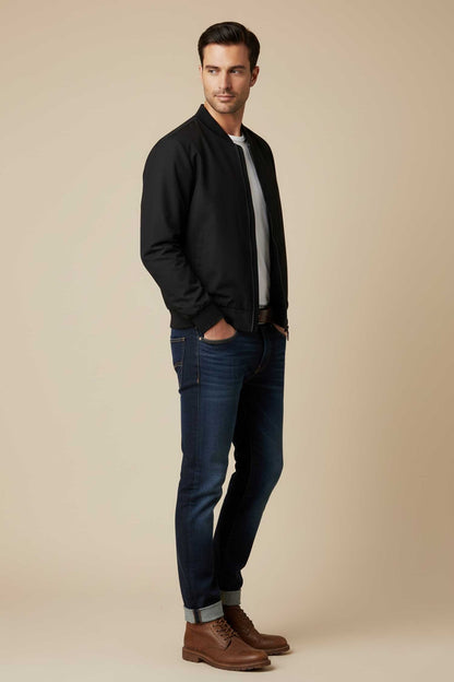 USQUARED Men's Societe Noire Bomber Jacket