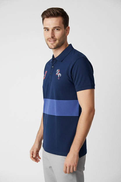 Polo Republica Men's Color-Block Embroidered Polo Shirt