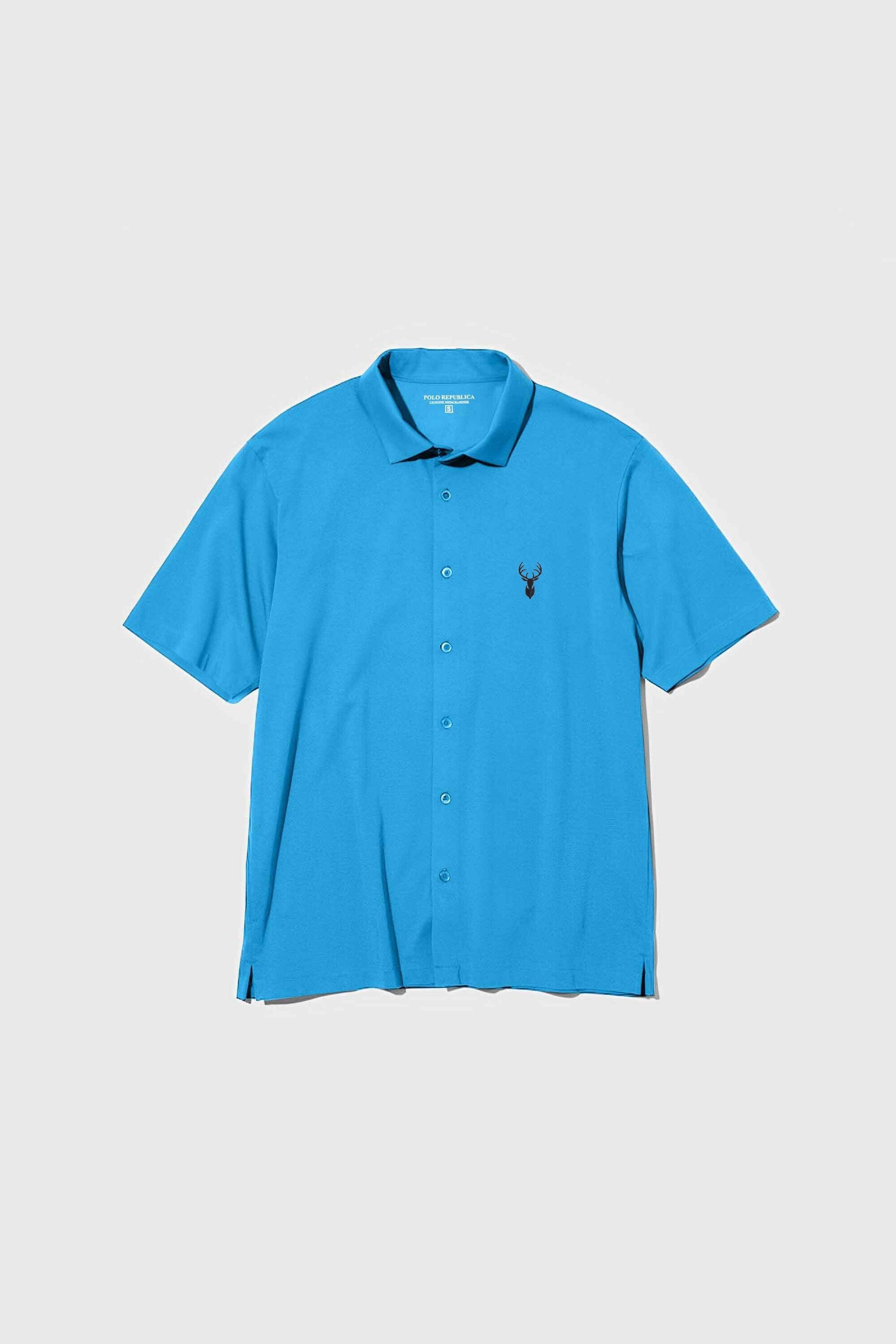 Polo Republica Men's Deer Embroidered Short Sleeves Casual Shirt Men's Casual Shirt Polo Republica 