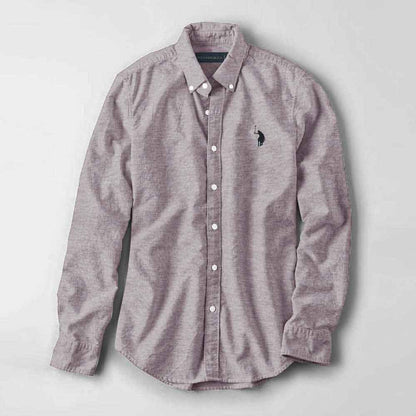 Polo Republica Men's Premium Pony Embroidered Plain Casual Shirt III Men's Casual Shirt Polo Republica Light Brown S 