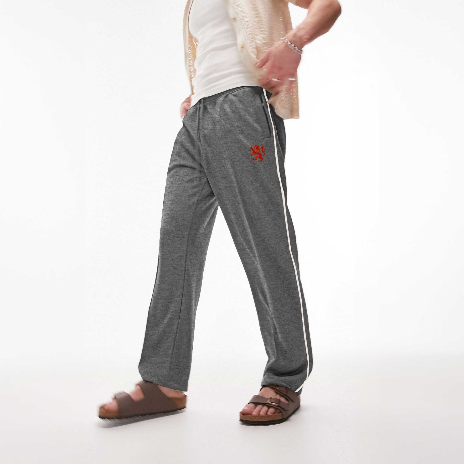 Polo Republica Men's Lion Crest Embroidered Terry Trousers