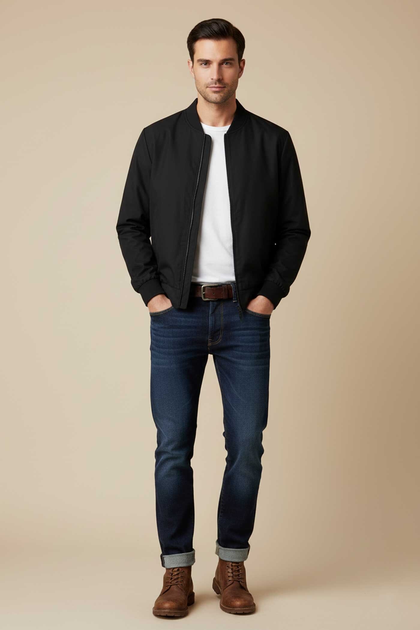 USQUARED Men's Societe Noire Bomber Jacket