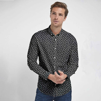 Polo Republica Men's Dots Printed Casual Shirt Men's Casual Shirt Polo Republica Black S 