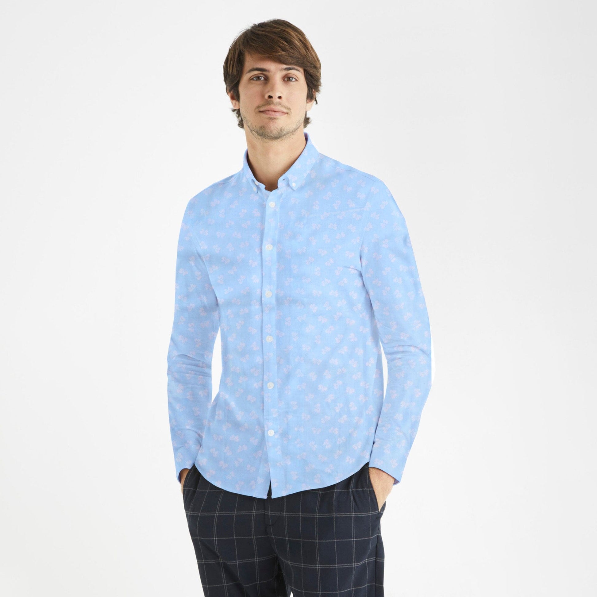 Polo Republica Men's Bow Printed Casual Shirt Men's Casual Shirt Polo Republica 