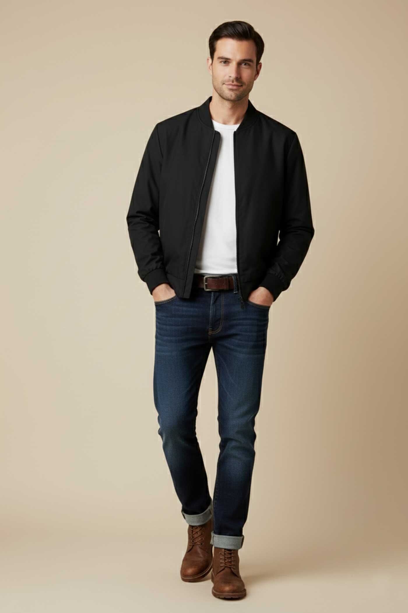 USQUARED Men's Societe Noire Bomber Jacket