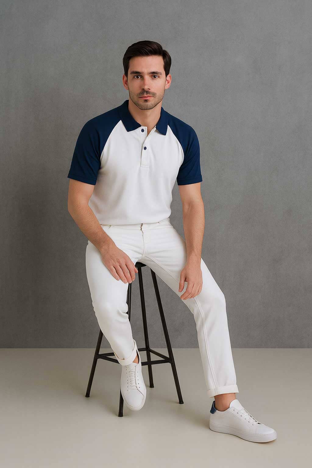 White & Navy