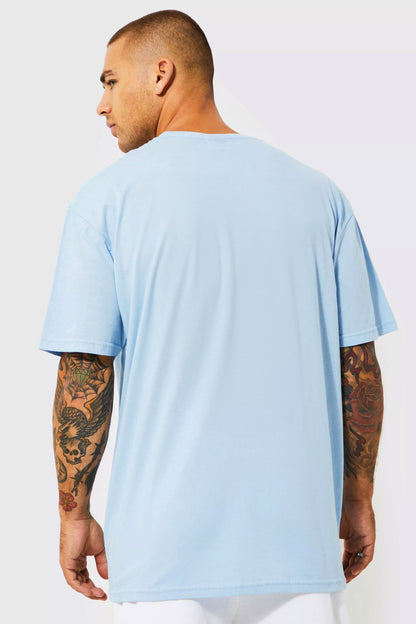 Polo Republica Men's Homme Eagle Printed Oversized Classic Tee Shirt