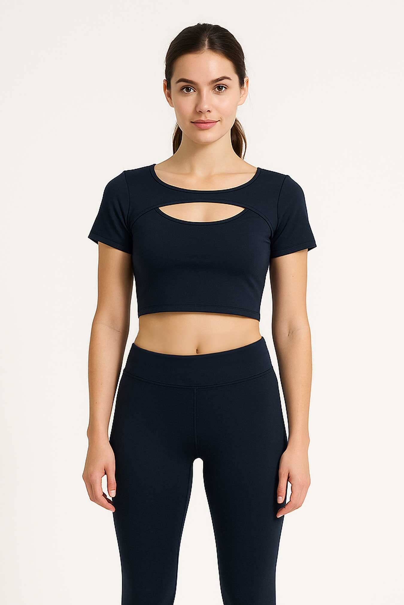 USQUARED Women's Cut-Out Activewear Twin Set