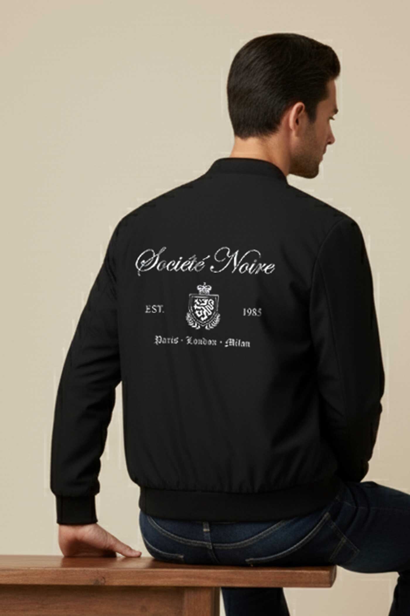 USQUARED Men's Societe Noire Bomber Jacket