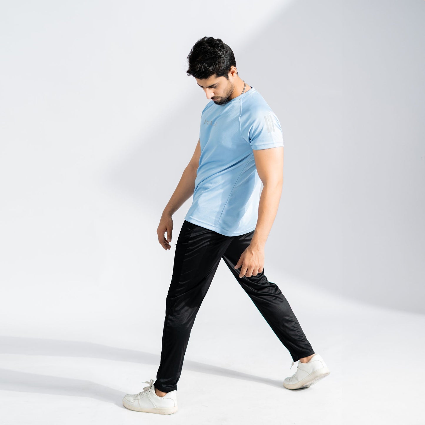 Polo Republica Men's Polo Stripes & Back Pony Activewear Tee Shirt