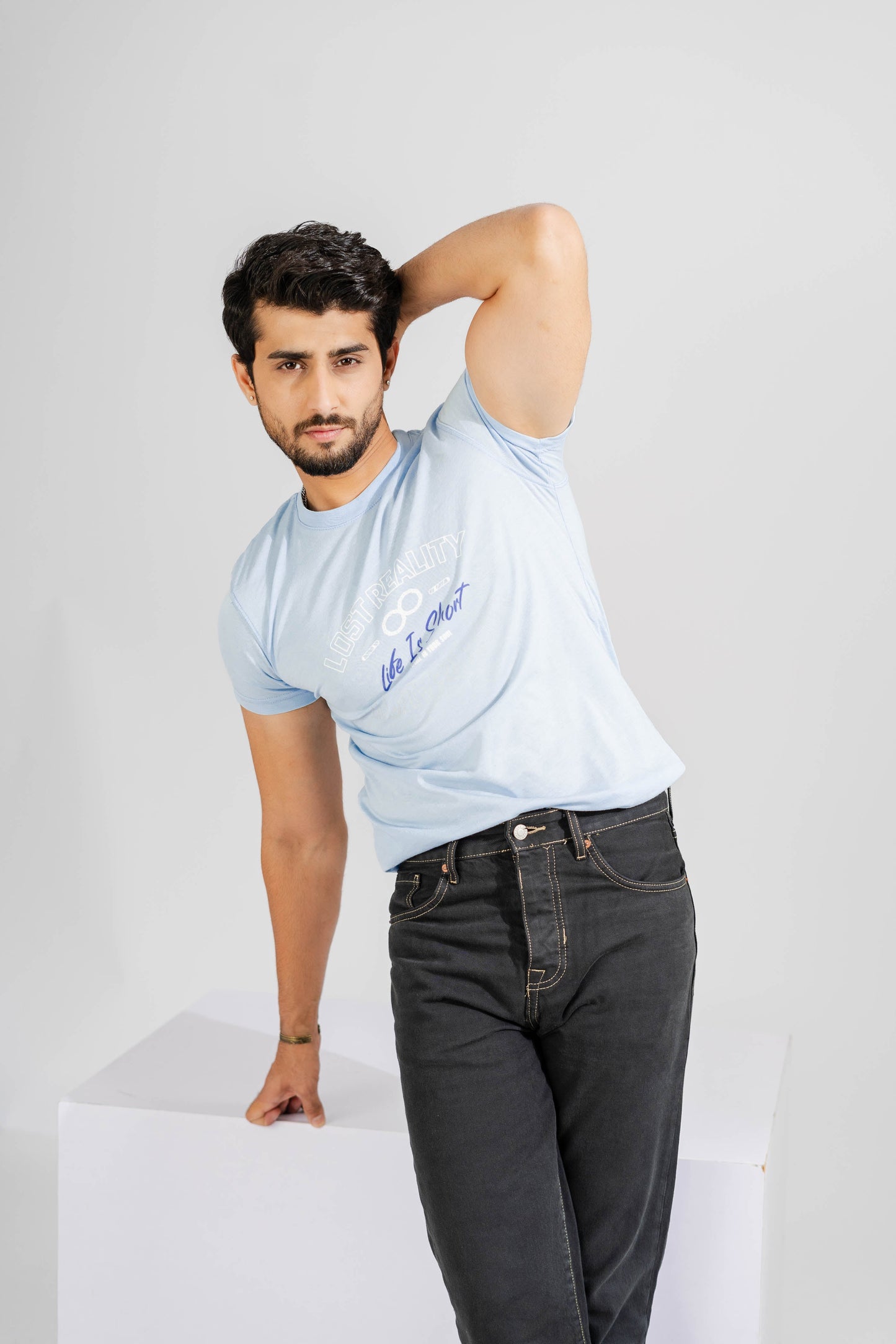 Polo Republica Men's Lost Reality Printed Crew Neck Tee Shirt
