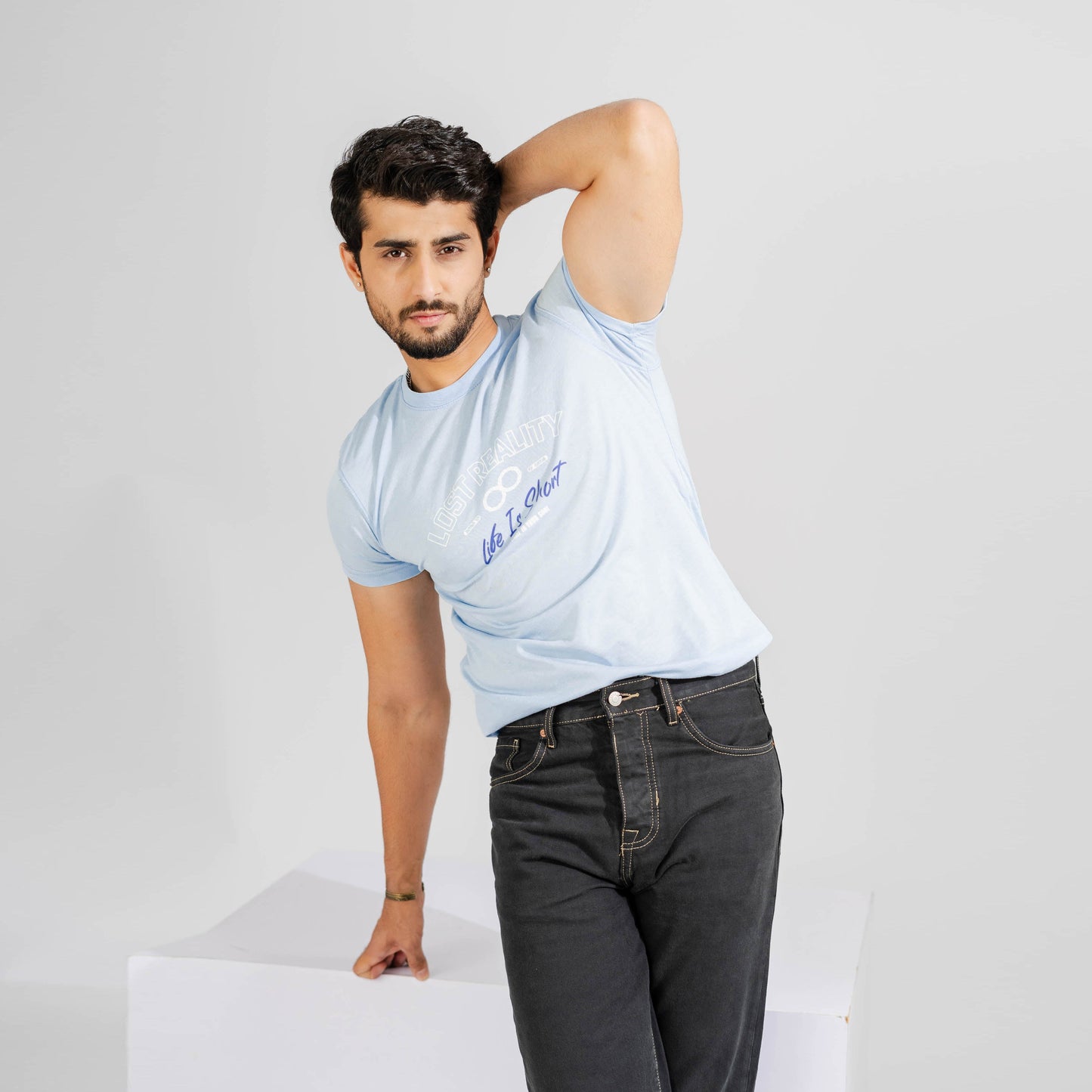Polo Republica Men's Lost Reality Printed Crew Neck Tee Shirt